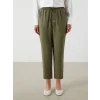 LCWAIKIKI Classic Haki Beli Lastikli Havuç Kesim Kadın Pantolon