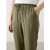 LCWAIKIKI Classic Haki Beli Lastikli Havuç Kesim Kadın Pantolon