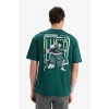 Defacto E3272 Yeşil %100 Pamuk One Piece Boxy Fit Bisiklet Yaka Baskılı Kısa Kollu Tişört