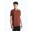 LC WAIKIKI Kahverengi Polo Yaka Kısa Kollu Erkek Tişört
