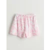 LCW Kids Pembe Bisiklet Yaka Kız Çocuk Şortlu Pijama Takımı