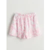 LCW Kids Pembe Bisiklet Yaka Kız Çocuk Şortlu Pijama Takımı