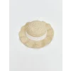 LCW ACCESSORIES Bej Kız Çocuk Hasır Şapka