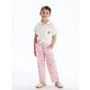 LCW Kids Beyaz Rahat Kalıp Çiçek Nakışlı Kız Çocuk Gömlek