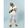 LCW Kids Indigo Beli Ayarlanabilir Lastikli Erkek Çocuk Jean Şort