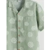 LCW Kids Yeşil Desenli Erkek Çocuk Gömlek