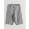 LCW Kids Gri Beli Lastikli Basic Erkek Çocuk Kargo Şort