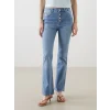 LCW Jeans Indigo Crop Flare Kadın Jean Pantolon