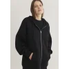 Mavi 1610221-900 Kapüşonlu Fermuarlı Siyah Sweatshirt