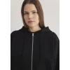 Mavi 1610221-900 Kapüşonlu Fermuarlı Siyah Sweatshirt