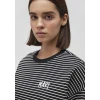 Mavi 1S10100-85143 Mavi Logo Baskılı Çizgili Siyah Sweatshirt
