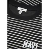 Mavi 1S10100-85143 Mavi Logo Baskılı Çizgili Siyah Sweatshirt