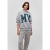 Mavi 1S10147-80196 MV Logo Baskılı Gri Sweatshirt