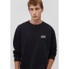 Mavi 0611716-900 Mavi Logo Baskılı Siyah Sweatshirt