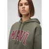 Mavi 1600361-71581 Mavi Logo Baskılı Kapüşonlu Haki Sweatshirt