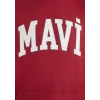 Mavi 067149-86417 Mavi Logo Baskılı Kapüşonlu Kırmızı Sweatshirt