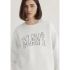 Mavi 1611192-70057 Mavi Logo Baskılı Beyaz Sweatshirt