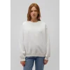 Mavi 1610198-70057 Bisiklet Yaka Beyaz Basic Sweatshirt