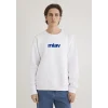 Mavi 0610925-620 Miav Baskılı Beyaz Sweatshirt