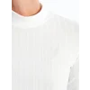 LCWAIKIKI Basic Ekru Dik Yaka Düz Uzun Kollu Kadın Body