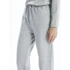 LCWAIKIKI Basic Gri Kadın Beli Lastikli Düz Jogger Eşofman Altı
