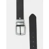 LCW ACCESSORIES Siyah Deri Görünümlü Çift Taraflı Erkek Kemer