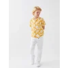 LCW Kids Sari Desenli Keten Karışımlı Erkek Çocuk Gömlek