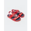 LCW STEPS Bordo Tek Bantlı Patch Detaylı Erkek Çocuk Sandalet