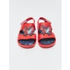 LCW STEPS Bordo Tek Bantlı Patch Detaylı Erkek Çocuk Sandalet
