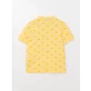LCW Kids Sari Polo Yaka Baskılı Kısa Kollu Erkek Çocuk Tişört