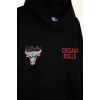 Defacto D6574 Siyah DeFactoFit NBA Chicago Bulls Boxy Fit Kapüşonlu Sırt Baskıllı Kalın Sweatshirt