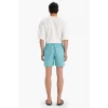 Defacto E0976 Yeşil Desenli File Astarlı Kısa Boy Deniz Şortu