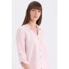 Defacto M9407 Pembe Regular Fit Basic Düz Uzun Kollu Gömlek