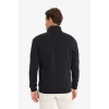 Defacto X7405 Siyah Comfort Regular Fit Rahat Kalıp Fermuarlı Dik Yaka Basic Düz Sweatshirt
