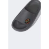 Defacto C2774 Gri Erkek Çocuk Aplike Tırtıklı Taban Cırt Cırtlı Eva Sandalet