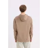 Defacto X8283 Kahve Regular Fit Kapüşonlu Kanguru Cepli İçi Yumuşak Tüylü Basic Düz Sweatshirt