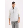 Defacto D6286 Gri Regular Fit Dik Yaka Fermuarlı Şişme Yelek
