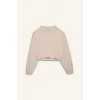 Defacto D7119 Bej DeFactoFit Bisiklet Yaka Basic Düz Sporcu Sweatshirt