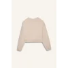 Defacto D7119 Bej DeFactoFit Bisiklet Yaka Basic Düz Sporcu Sweatshirt