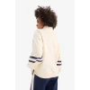Defacto D7132 Ekru DeFactoFit Oversize Geniş Kalıp Yarım Fermuarlı Baskılı Sporcu Sweatshirt