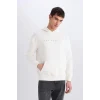 Defacto D8021 Ekru Boxy Fit Kapüşonlu Sırt Baskılı Sweatshirt