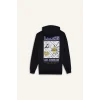 Defacto D8489 Siyah DeFactoFit NBA Los Angeles Lakers Oversize Geniş Kalıp Kapüşonlu Kalın Sweatshirt