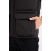 Defacto D6285 Siyah Regular Fit Kapüşonlu Fermuarlı Cepli Şişme Yelek