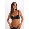 Defacto T8478 Siyah Ekstra Dolgulu Micro Full Push Up Tişört Bra-Fall in Love