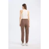 Defacto S7370 Kahve Standart Fit Kalın Jogger Eşofman Altı Bel Paça Lastikli Basic Düz Uzun Boy