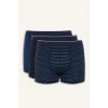 Defacto D9876 Lacivert Regular Fit Çizgili 3lü Boxer