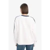 Defacto D5957 Beyaz Coool Oversize Geniş Kalıp Bisiklet Yaka Baskılı Kalın Kumaş Sweatshirt