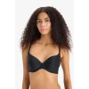 Defacto C1525 Siyah Yarım Dolgulu Micro Dolgulu Push Up Tişört Bra-Fall in Love