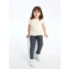 LCW Kids Siyah Beli Lastikli Kız Bebek Jean Tayt
