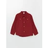 LCW Kids Bordo Uzun Kollu Basic Erkek Çocuk Gömlek